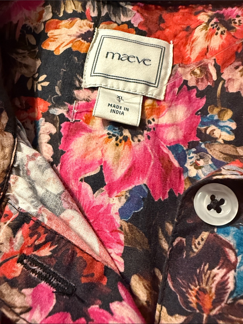 Maeve Multicolor Floral Blazer with Pink Blooms